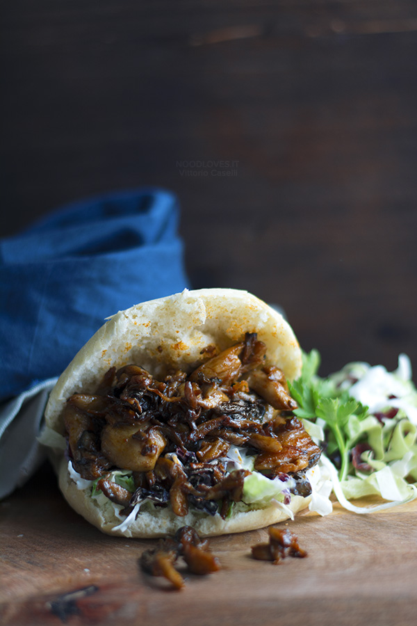 Vegan pulled pork funghi sfilacciati