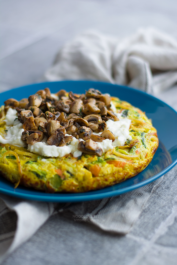 Frittata di maccheroni di verdure