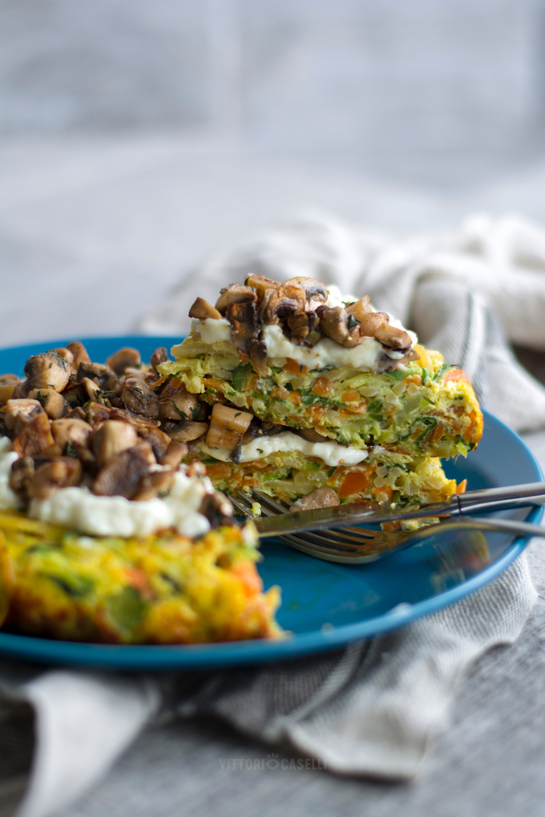 Frittata di spaghetti di verdure