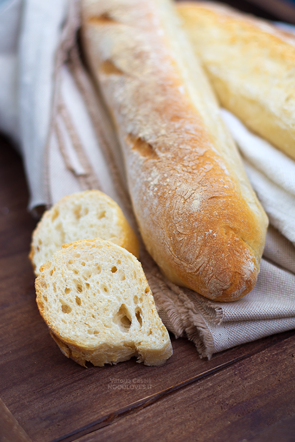 Baguette ricetta con poolish